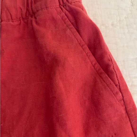 Talbots Shorts Women Small Pink High Rise Chino Drawstring Linen Pockets - Picture 2 of 9